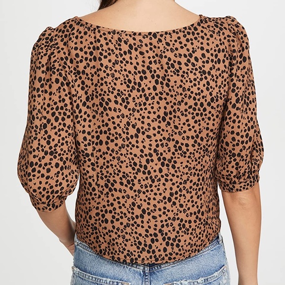 BB Dakota Cheetah Print Puff Sleeve Top - Picture 4 of 8